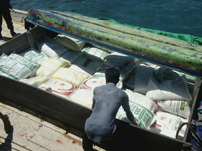 The deadly cargo is offloaded in Bali. Picture: Supplied