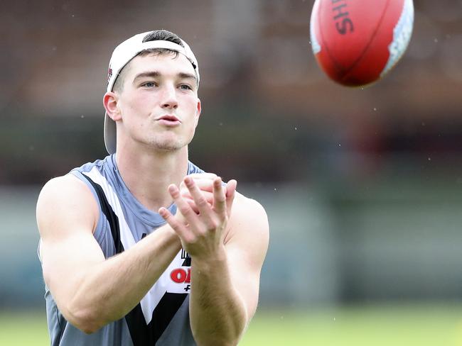 AFL - Port Adelaide training at Alberton Oval. Joe Atley. Picture SARAH REED