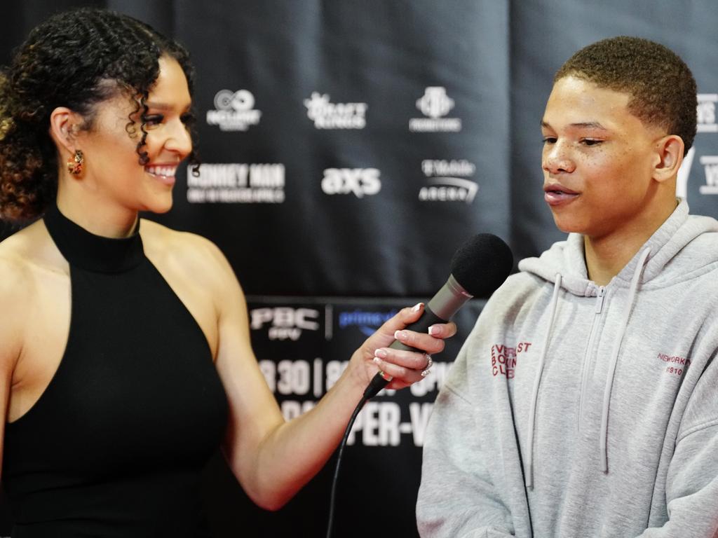 17-year-old Curmel Moton ahead of his eye catching first televised fight. Picture: Louis Grasse/Getty Images