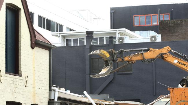 An excavator working at the hotel on May 22. Picture: John Appleyard