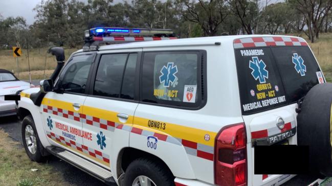 John Robert Cook’s mock ambulance. He has never worked as a paramedic.