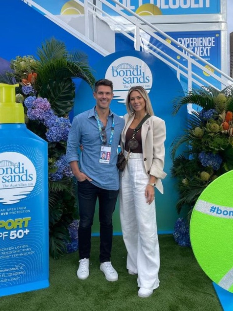 He and wife Melanie also attend plenty of Bondi Sands sponsored events. Picture: Instagram