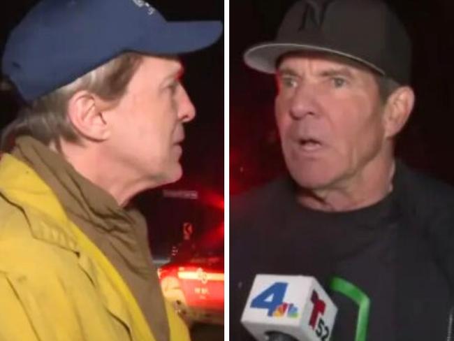 A US television reporter is facing backlash over his interview with Hollywood star Dennis Quaid. Picture: NBC