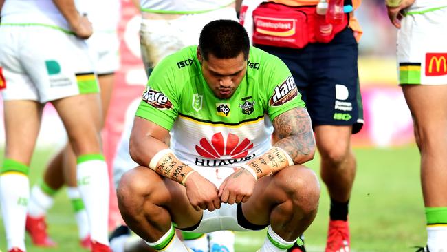 Joey Leilua has opened up on his horror spinal injury. Picture: Alix Sweeney