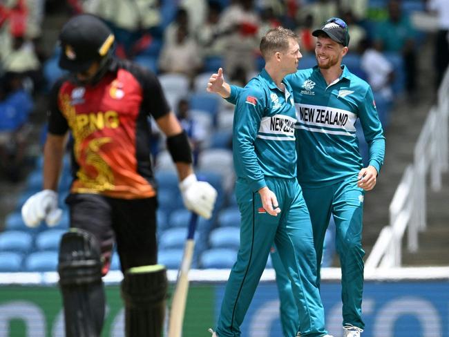 Lockie Ferguson was too much for Papua New Guinea to handle. Picture: Marco Bello/AFP