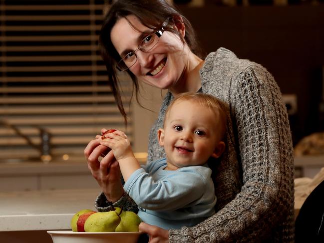 21/06/16 Dr Beverly Muhlhausler and son Andrew at their Semaphore home for a story a newborns first 1000 days and the importance of a healthy eating. photo Calum Robertson