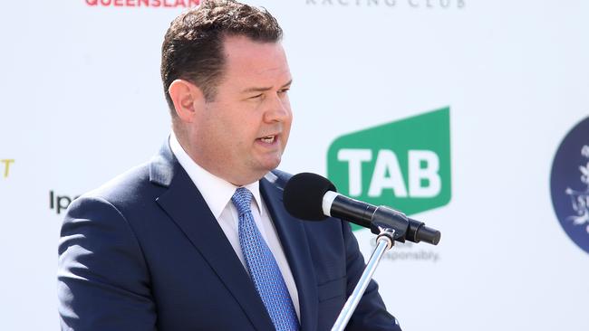 Nathan Exelby has a baptism of fire (literally) as the new CEO of the Ipswich Turf Club. Picture: Tara Croser