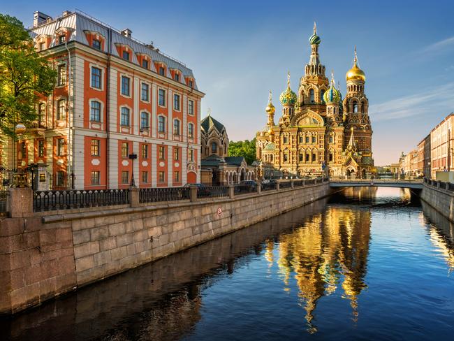 ESCAPE: GROUP TRAVEL  ..  St Petersburg, Russia - The Cathedral of Our Savior on Spilled Blood with reflection. Picture: iStock