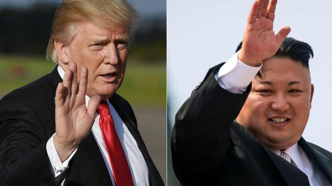 US President Donald Trump and Kim Jong-un have both been short-listed for the Time Person of the Year. Picture: Mandel Ngan and Ed Jones/AFP