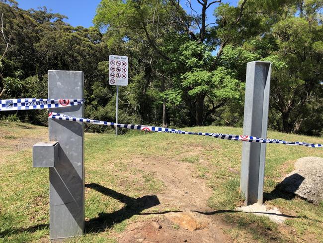 The man was arrested in bushland by police undertaking the rescue operation. Picture: Madeline Crittenden