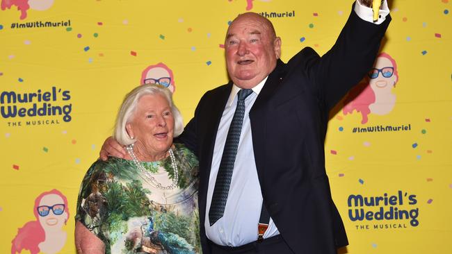 Lindsay Fox (right) and his wife Paula on the red carpet in 2019. Picture: AAP Image/James Ross