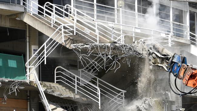 Demolition work is seen underway at Allianz Stadium in Sydney. Picture: Dan Himbrechts/AAP