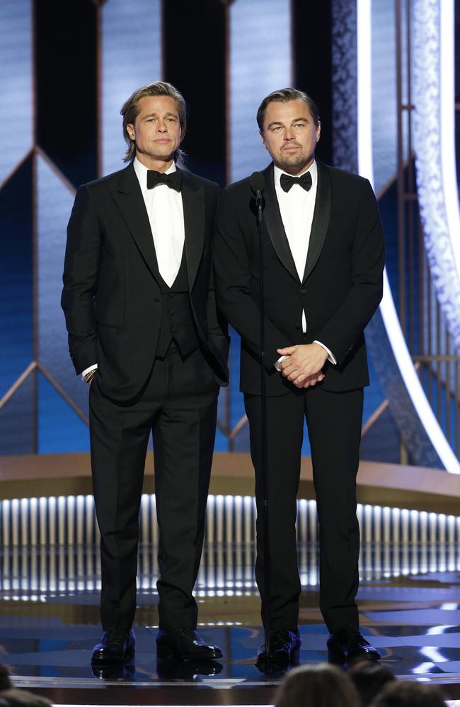 BFFs and co-stars Brad Pitt and Leonardo DiCaprio. Picture: Getty Images