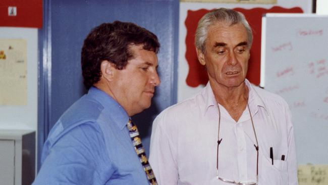 Former NT Chief Minister Shane Stone (left) and party stalwart Graeme Lewis (right) in the mid-1990s. Picture: SUPPLIED