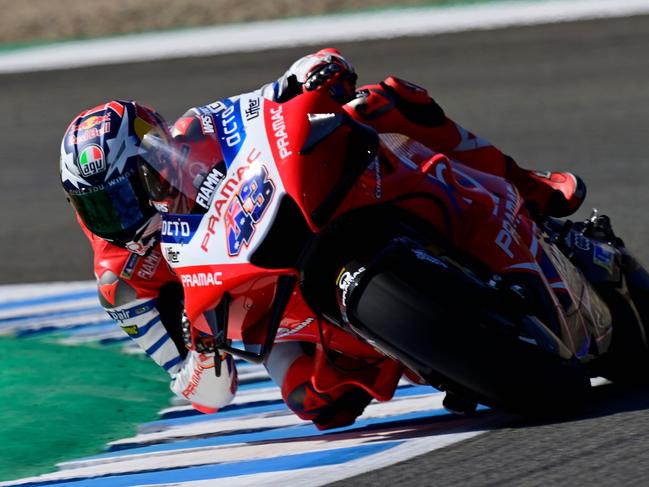 Pramac Racing's Australian rider Jack Miller rides during the MotoGP test of the Spanish Grand Prix at the Jerez racetrack in Jerez de la Frontera on July 15, 2020. (Photo by JAVIER SORIANO / AFP)