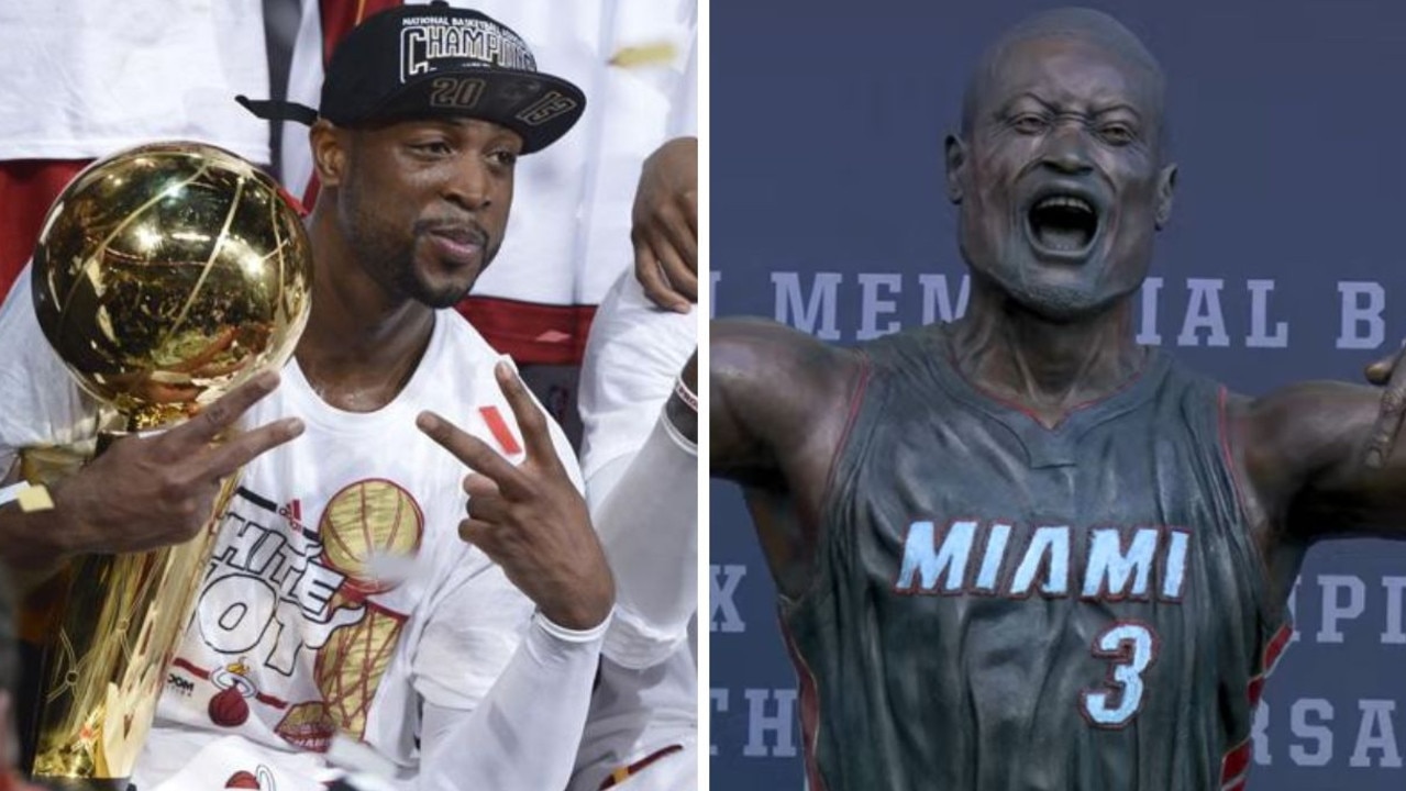 ‘Oh no’: NBA fans roast Miami Heat legend Dwyane Wade’s statue