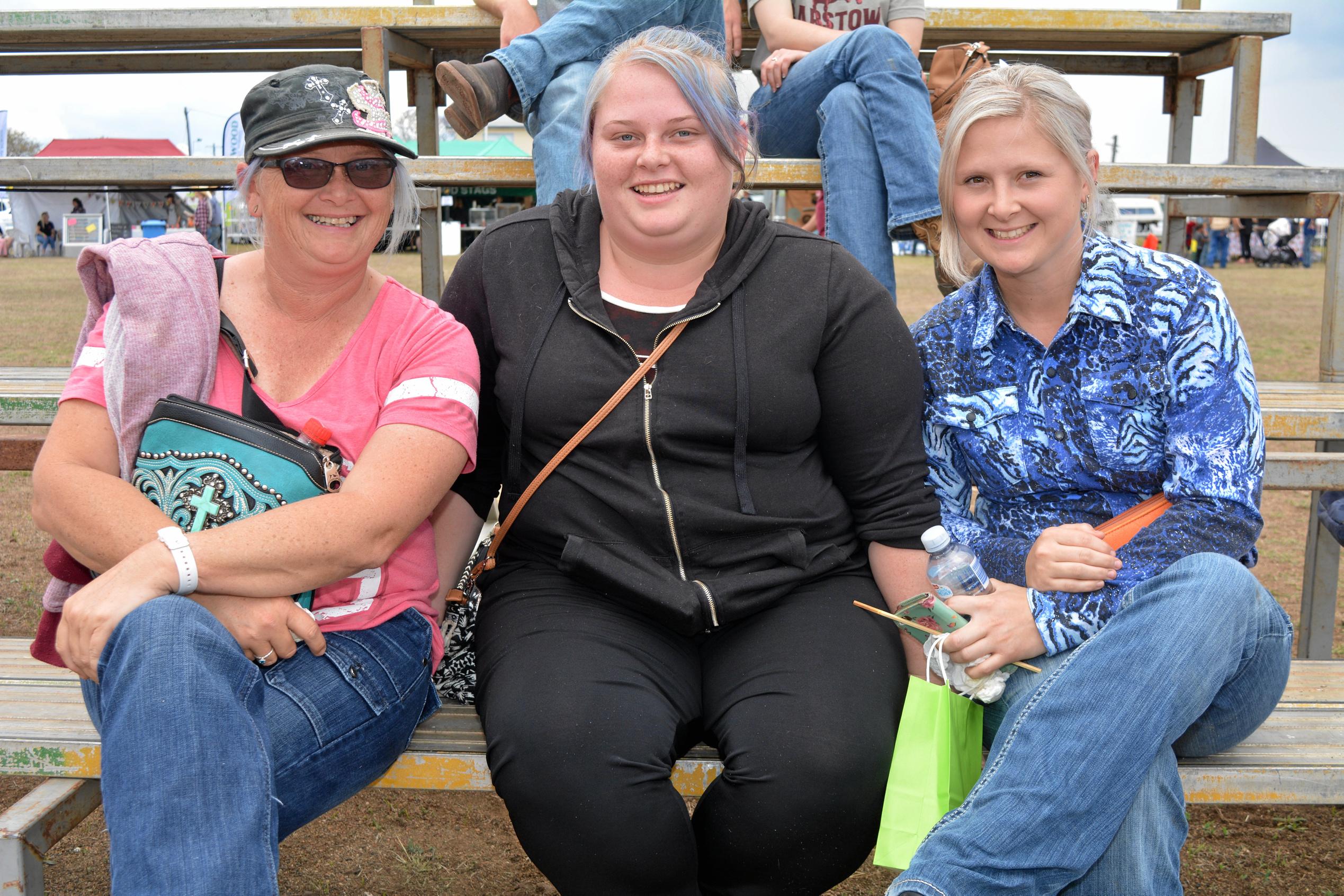 Lowood rodeo, Sandy Tayla and Shanae Payne. Picture: Meg Bolton