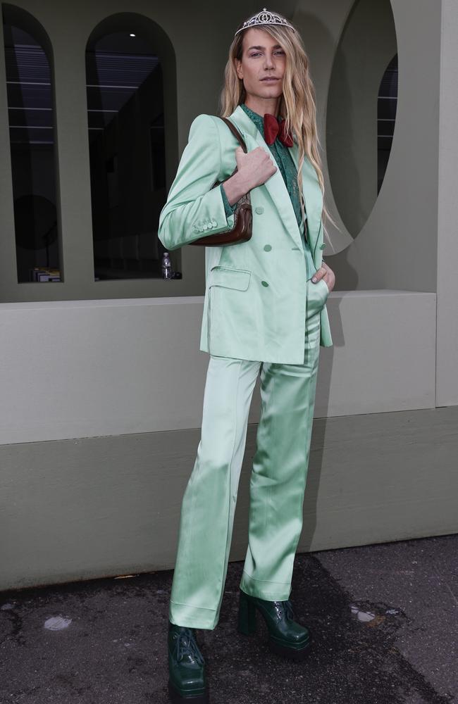 Christian wore green for the occasion. Picture: Sam Tabone/Getty Images