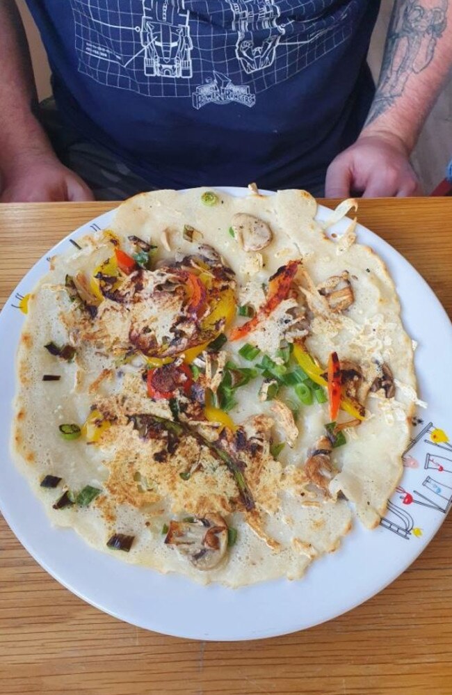 A vegan crepe that was served on the same holiday. Picture: Jennifer Carr