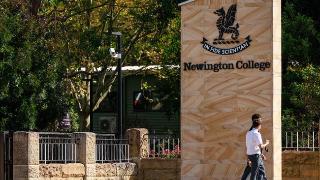 Newington College, in Stanmore, Sydney, today. Picture: Justin Lloyd.