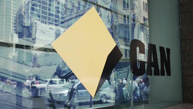 04/11/2022. Commonwealth Bank. Business stock logo pictures. Sydney CBD. Britta Campion / The Australian