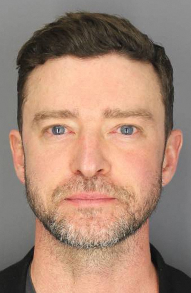 This handout image released by the Sag Harbor Police Department on June 18, 2024 shows the booking photo of US singer-songwriter and actor Justin Timberlake. (Photo by SAG HARBOR POLICE DEPARTMENT / AFP)