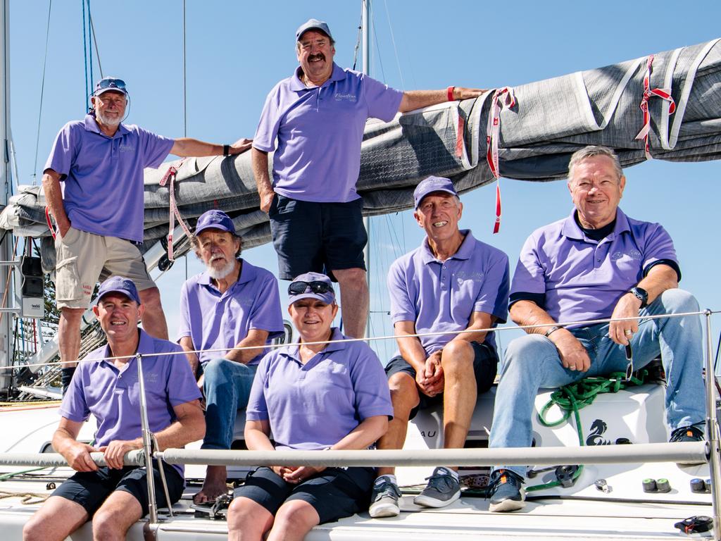 Nick Smith (second from right), who lost his life, pictured with the 2021 crew of Bowline.