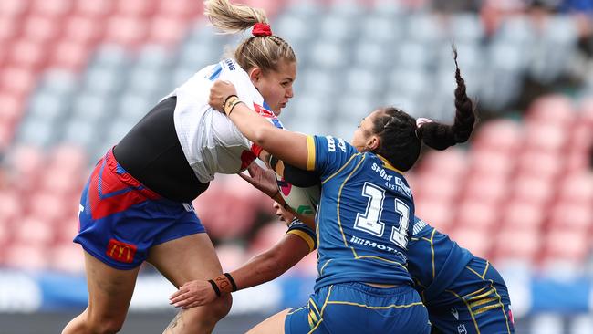 Caitlan Johnston during an NRLW match against the Eels.