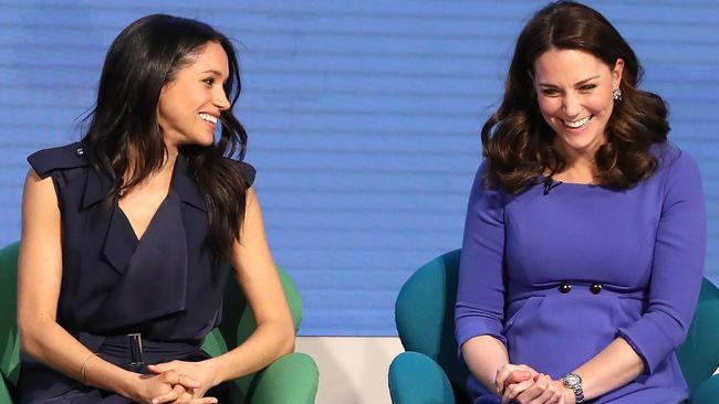 The Duchess of Sussex and the Duchess of Cambridge have been the target of constant online abuse. Picture: AFP