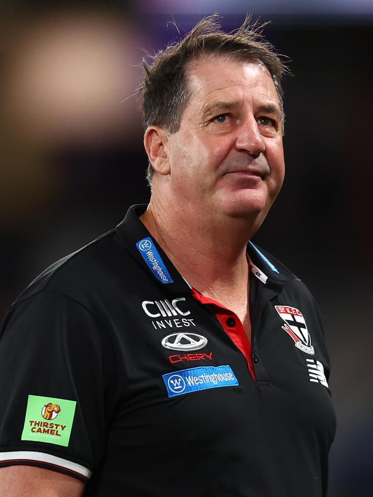 St Kilda coach Ross Lyon. Picture: Graham Denholm/AFL Photos/via Getty Images