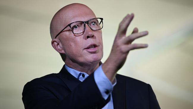 Peter Dutton wants Australians to consider when question when they cast their vote. Picture: Dan Peled/Getty Images