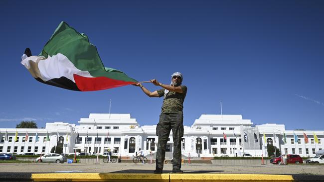 The protesters came from across the country. Picture: NCA NewsWire / Martin Ollman