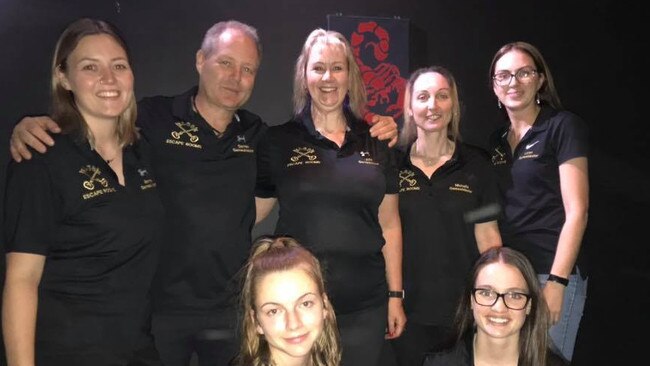 Elude Escape Room team including owners Darren Bonaccordo and Julia Billyard in the centre. Picture: supplied