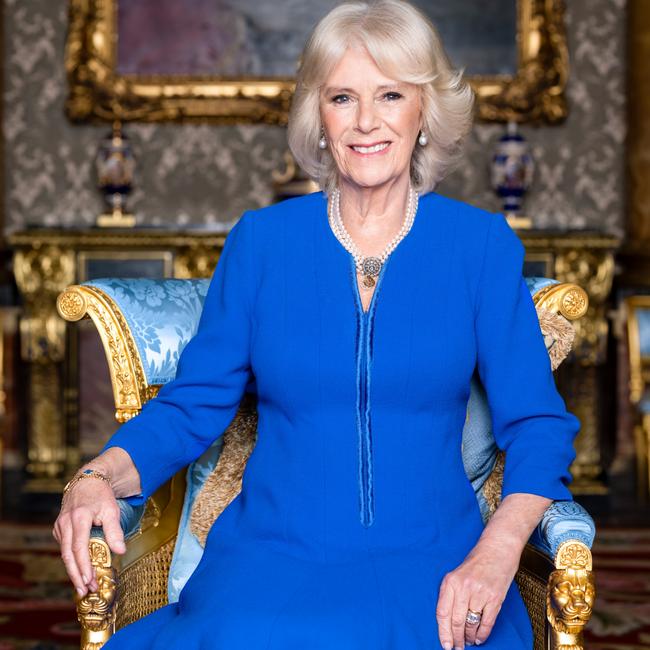 A recent portrait of the Queen Consort, who will become Queen Camilla when she is crowned on Saturday. Picture: Hugo Burnand/Buckingham Palace via Getty Images