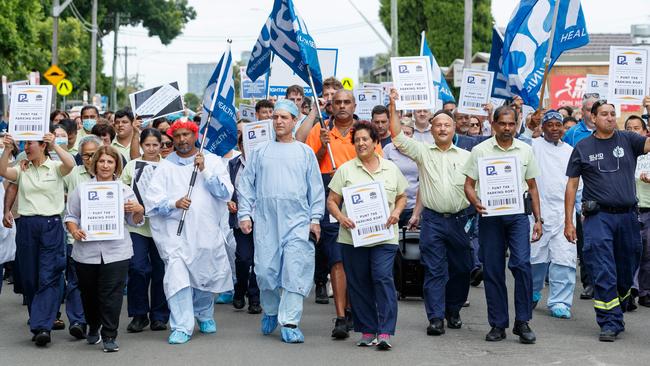 Generous pay increases for health care workers helped push wage growth to a 15-year high in the year to December. Picture: Max Mason-Hubers