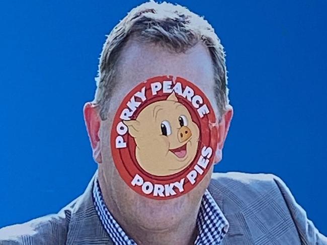 ‘Porky Pies’: Election signs defaced as campaign takes nasty turn