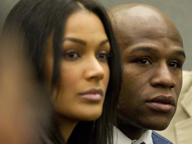 Mayweather accused his ex-girlfriend Shantel Jackson (left) of “killing our twin babies”.