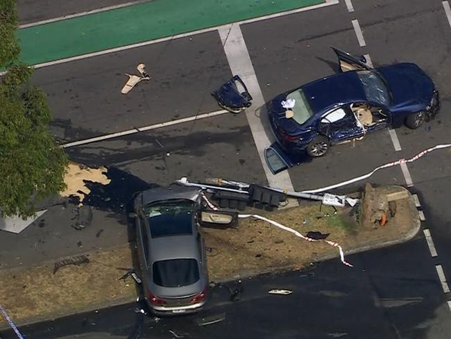 Stills from the crash that killed Katherine Osborne. Supplied: 7News