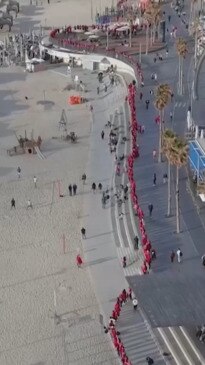 Israeli women form red line to protest judicial reform