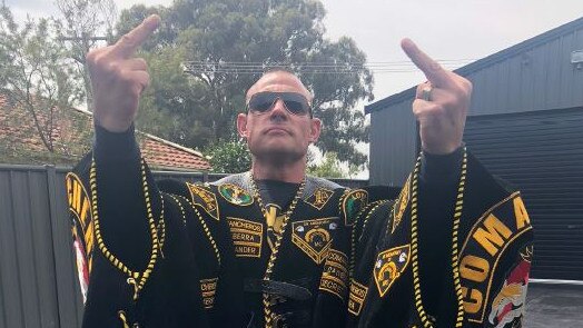 Former Comanchero Canberra chapter president Peter Zdravkovic was the subject of an attempted assassination after he sent these pictures to gang members.