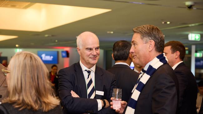 Craig Drummond (L) and Richard Marles photographed together at the 2024 Duanwu AFL function.