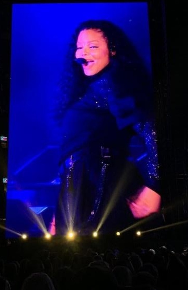 Janet Jackson performs in Perth.