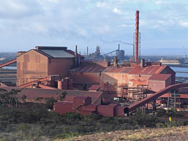 11/03/21 - Uncertainty surrounds the future of the Whyalla steel works. View of steel works from Hummock Hill. Picture: Tom Huntley