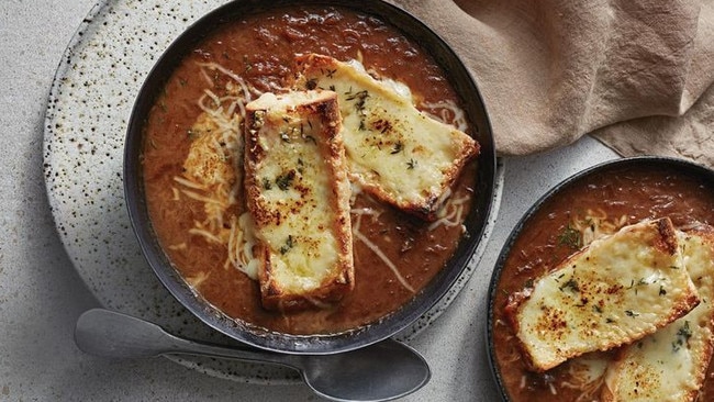 Matt Preston’s traditional French onion soup is a classic.