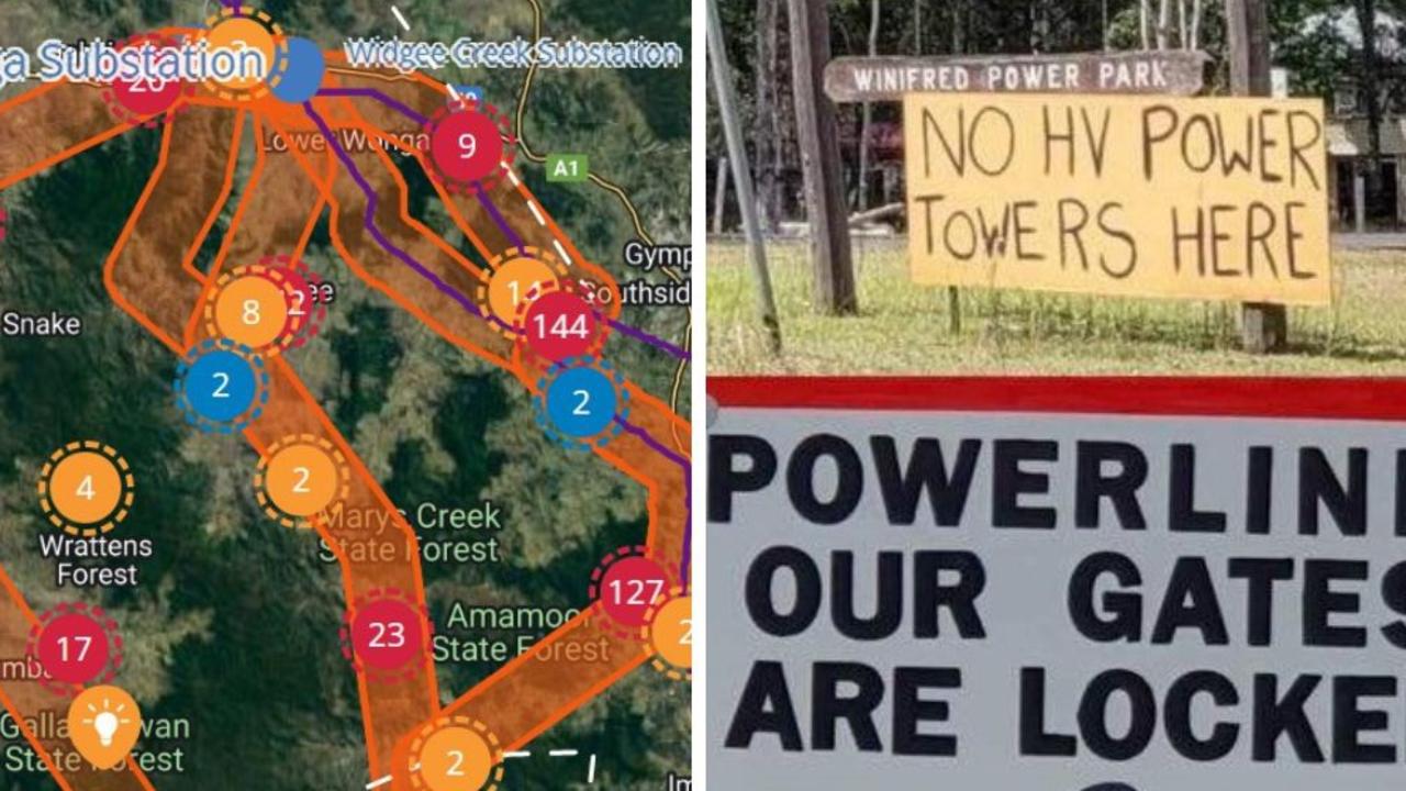 Residents in towns and regions west of Gympie have been fighting against plans to run high voltage power lines across their land as part of the proposed 414 billion Borumba Dam pumped hydro project.