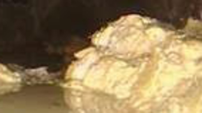 A ‘fatbergs’ in a sewer below Brisbane. Picture: Queensland Urban Utilities