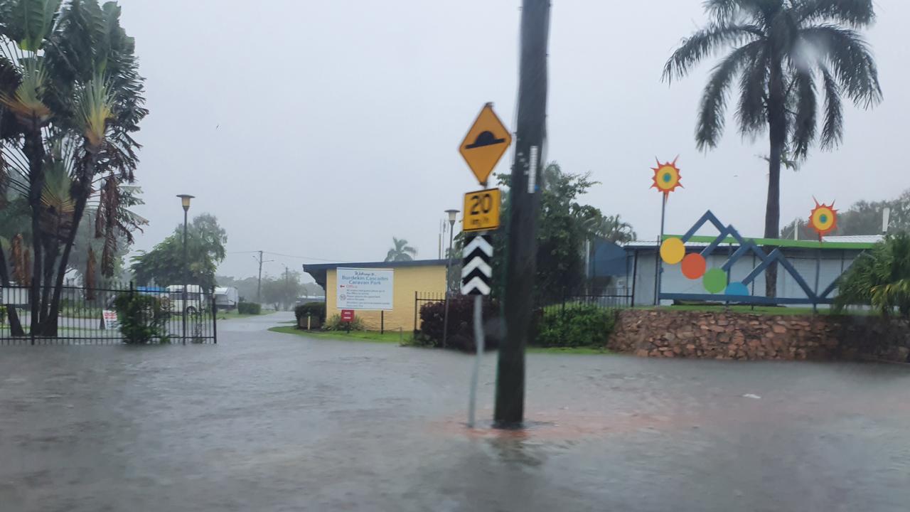 Flash flooding in Ayr after the district copped a drenching overnight.