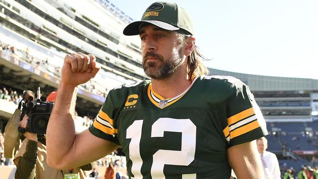 Rodgers loves beating the Bears. (Photo by Quinn Harris/Getty Images)