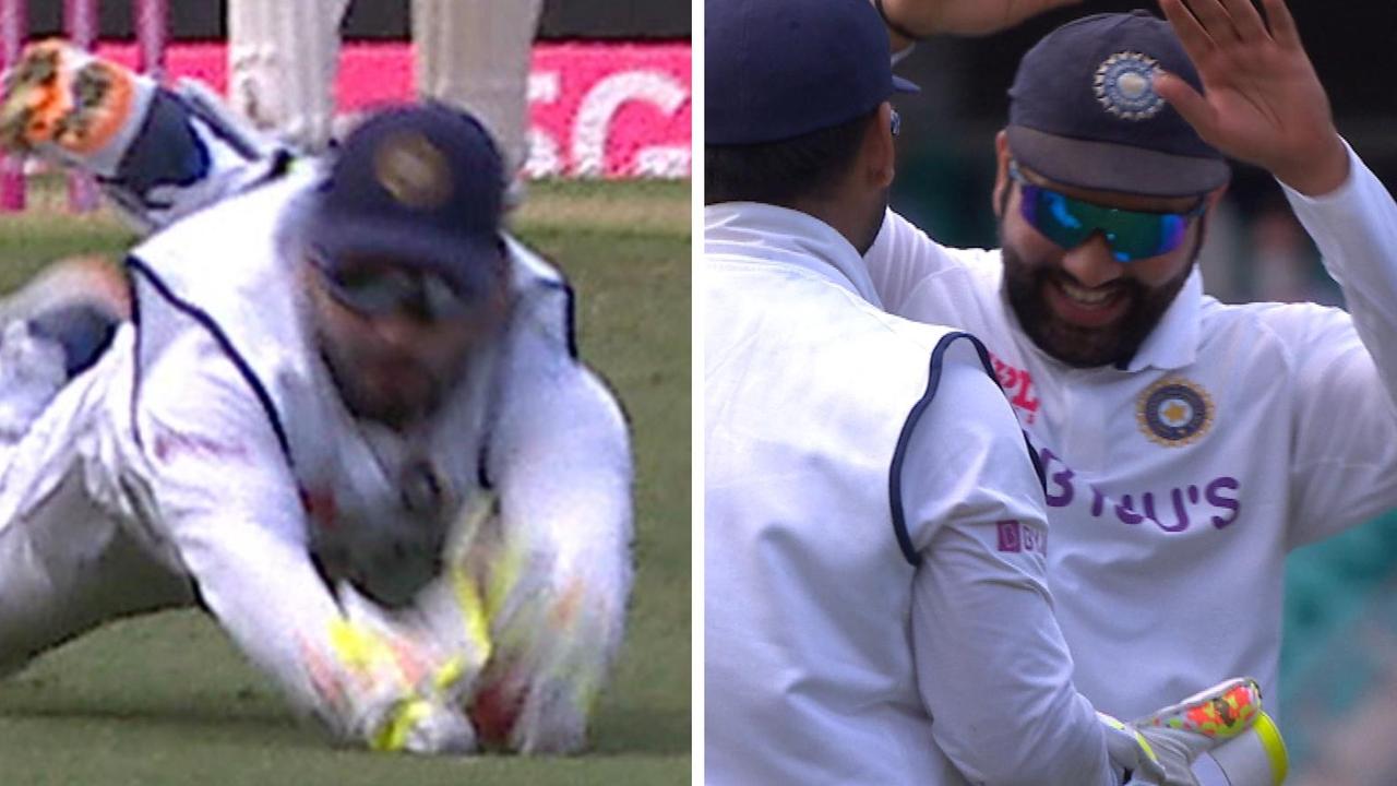 Rishabh Pant claimed a controversial catch and celebrated with teammates before it was overturned.