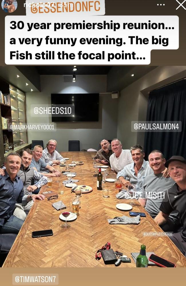 The Essendon premiership reunion. Picture: Rick Olarenshaw